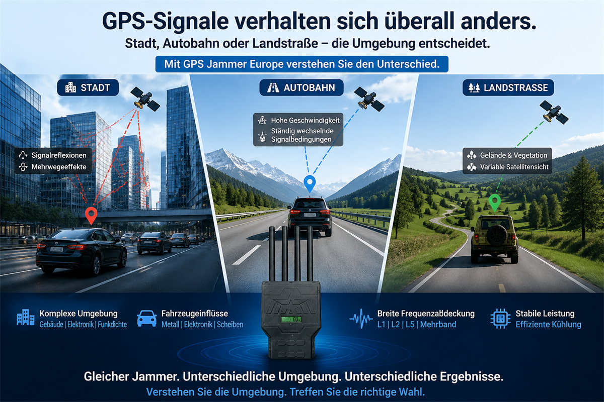 Warum GPS Ortung Jammer im Fahrzeug unterschiedlich funktioniert