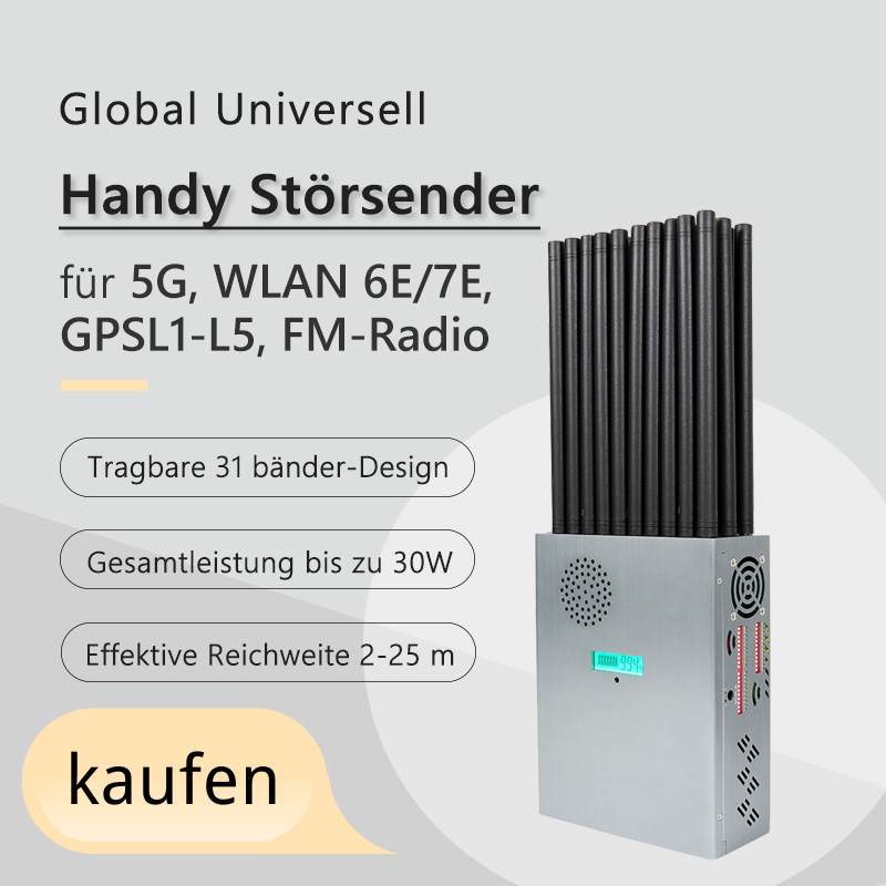 Tragbare 5G (Sub-6 GHz) Handy Störsender jammer WLAN-6E/7E FM Radio