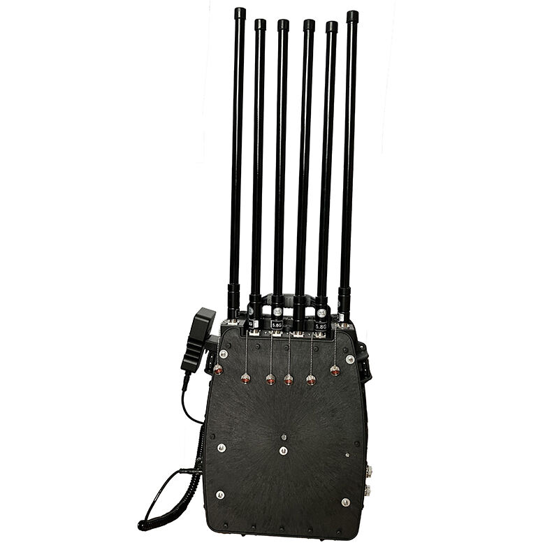 Quadcopte jammer with 6 omnidirectional antennas