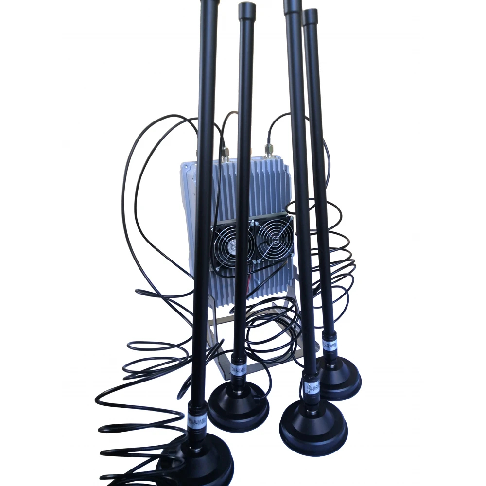 Vehicle installation of FPV system signal blocker with antenna extension cables