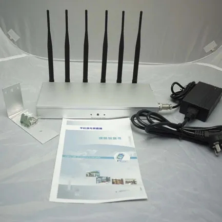 20W desktop mobile phone signal jammer with aluminum alloy housing