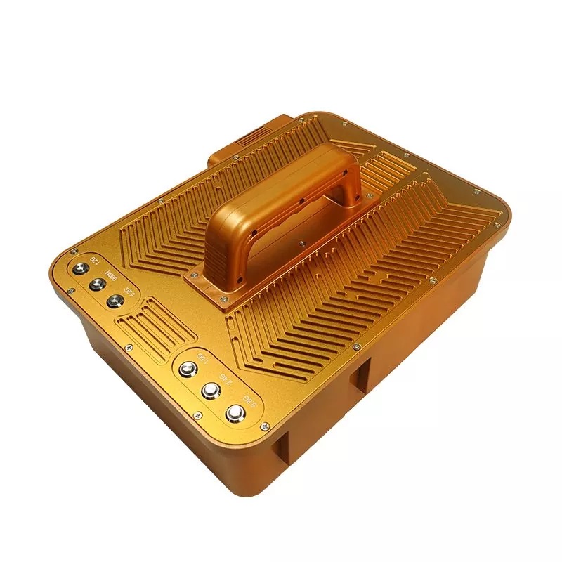 drone jammer with gold aluminum heat dissipation fins