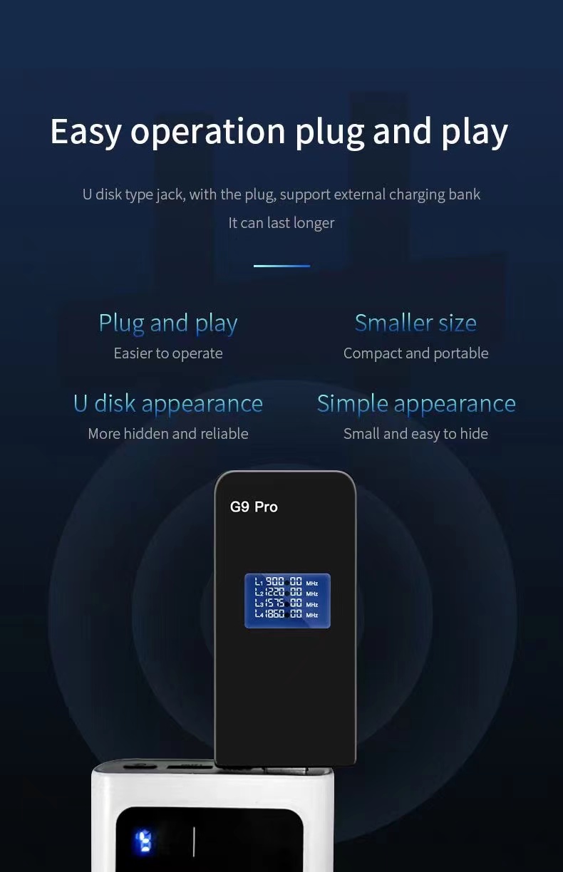 hidden USB Signal jammers powered by Powerbank