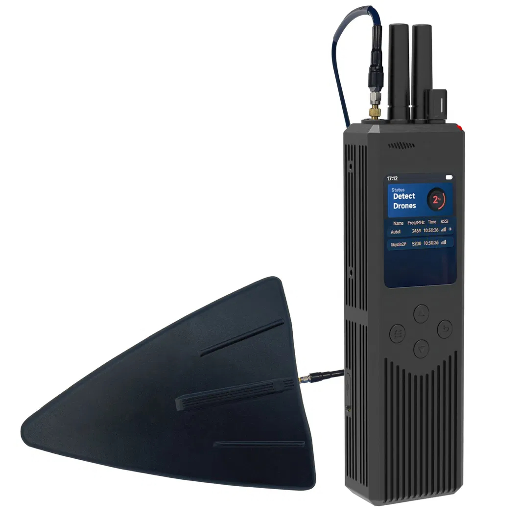 Handheld drone detector used for directional UAV signal tracking