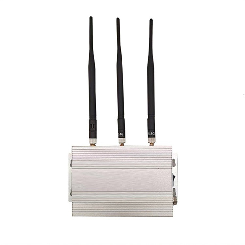 Full-band WiFi signal jammer with three adjustable antennas