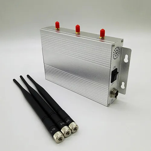 White desktop Bluetooth network blocker with high-gain antennas