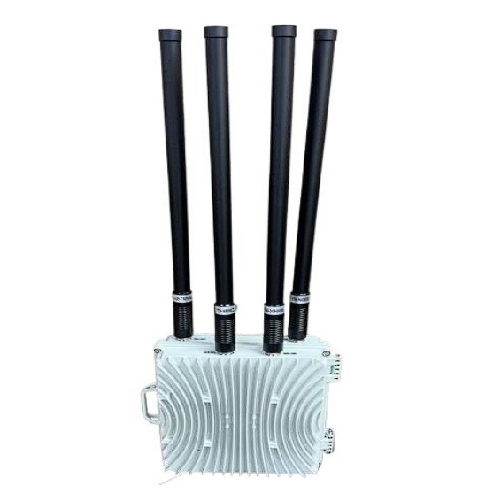 Long range high power anti drone jamming device with four antennas