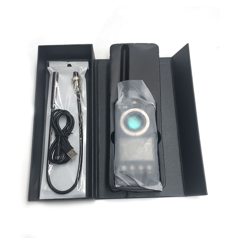 Anti spy detector with LED display, magnetic tracker scanner and optical lens finder