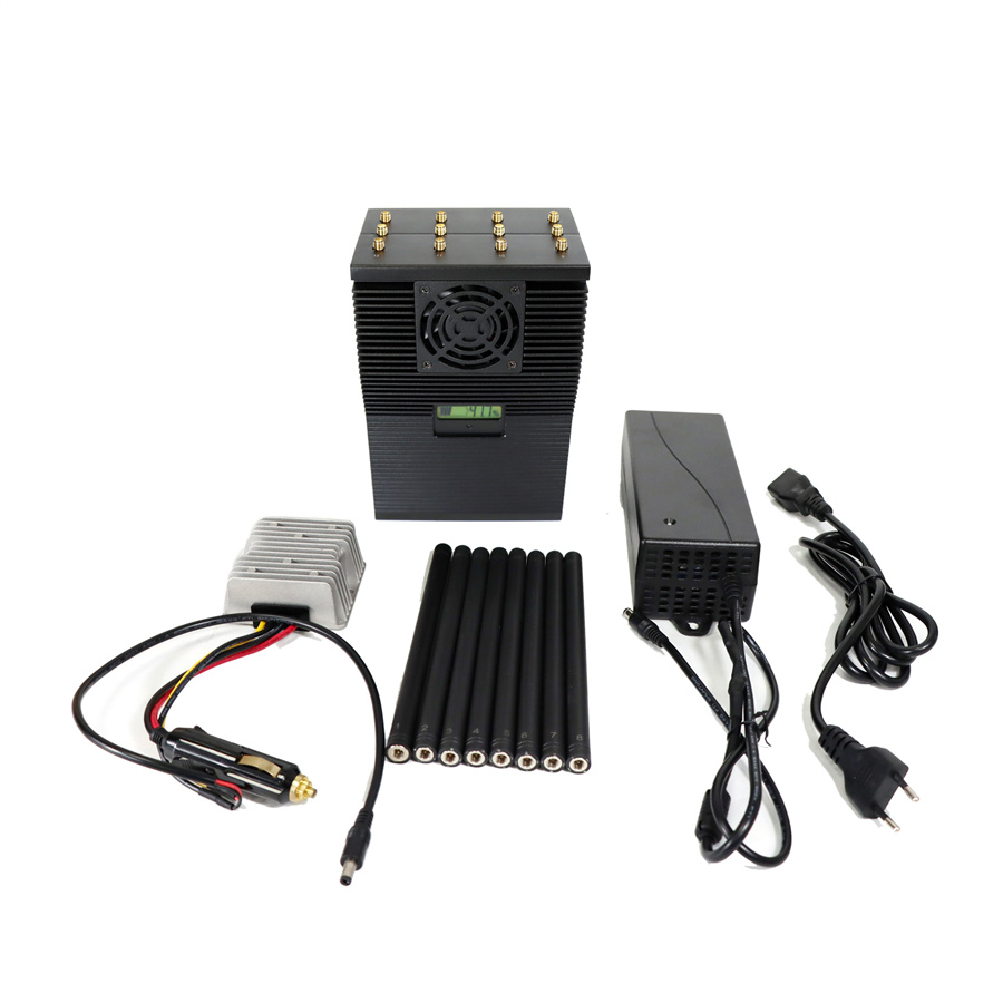 Signal Jammers device equipped with 12 omnidirectional antennas and a 5200mAh battery