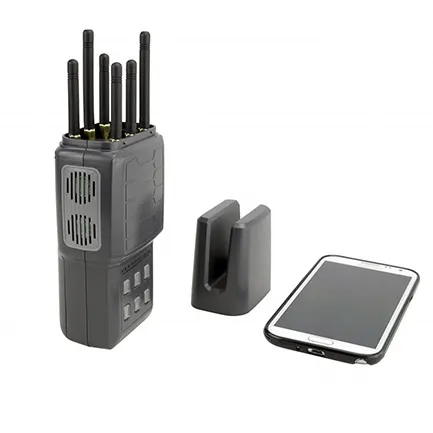 Compact Cell phone disruptor measuring 230 by 90 by 50 millimeters