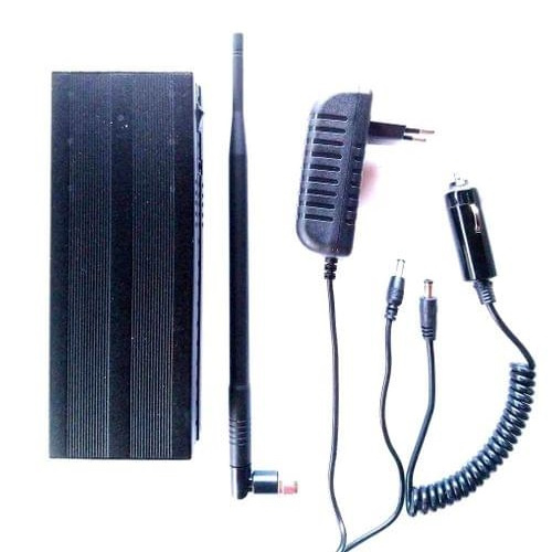 Handheld signal blocking devcie with AC and vehicle power support