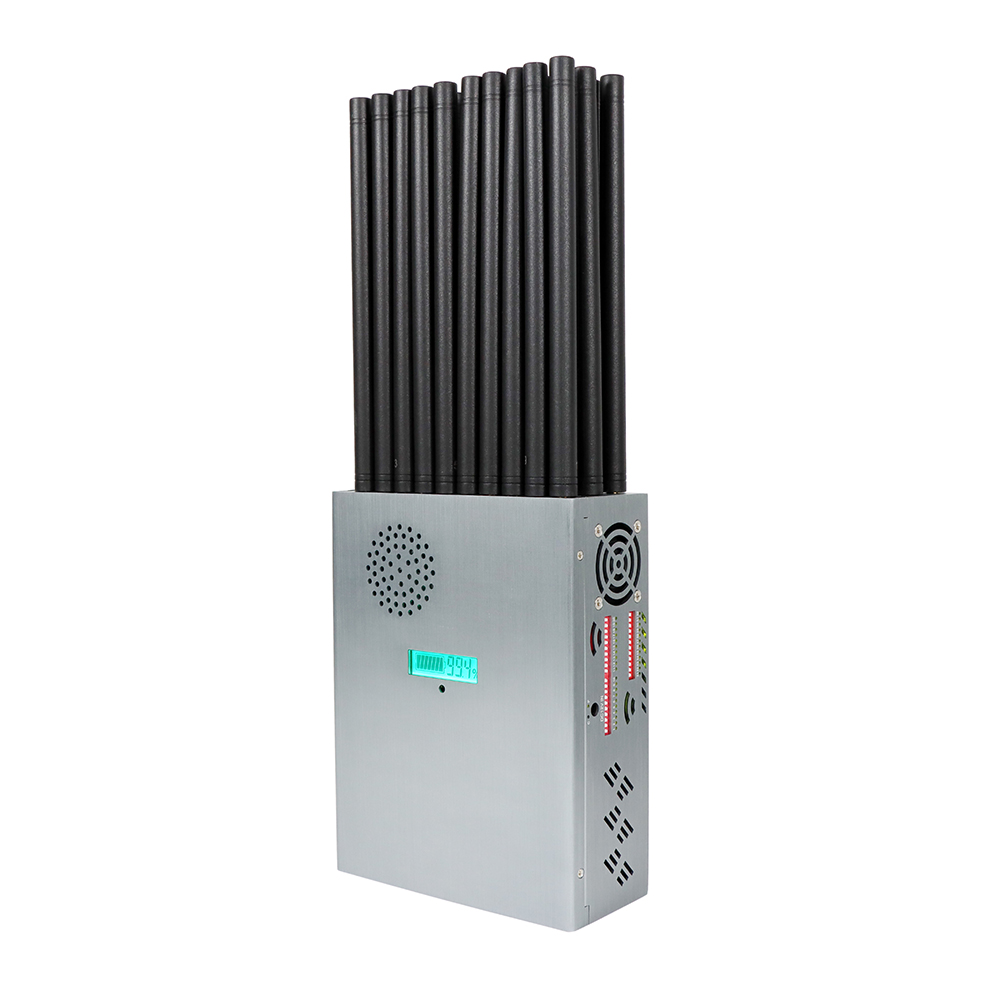 Portable wireless signal blocker with honeycomb-shaped heat dissipation holes