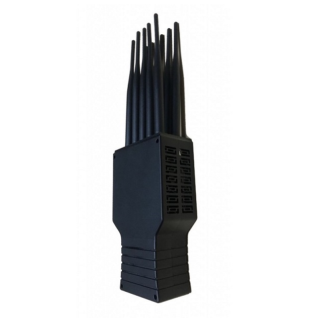 10W cell phone jamming device with multi-slot louver cooling ventilation system