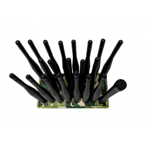 Portable wireless signal jammers with aluminum heat sink design