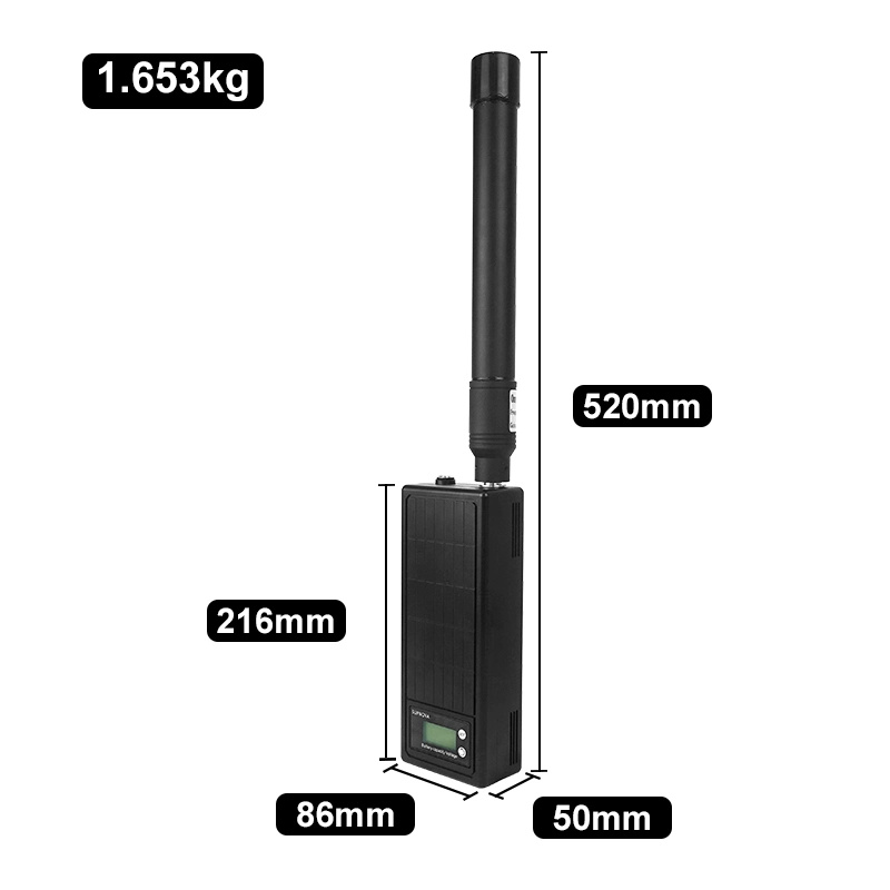 UAV signal scrambler with 3dBi omnidirectional copper antenna