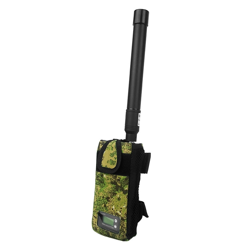 Military-style drone frequency jammer with shockproof casing