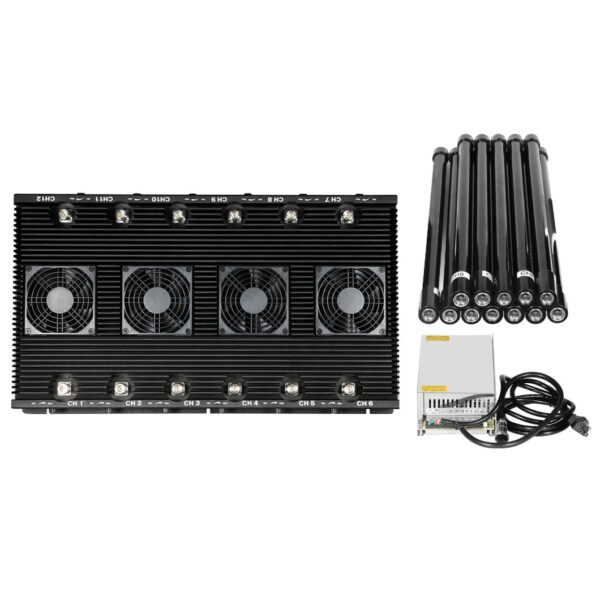 High-power wireless signal jammer with AC power supply