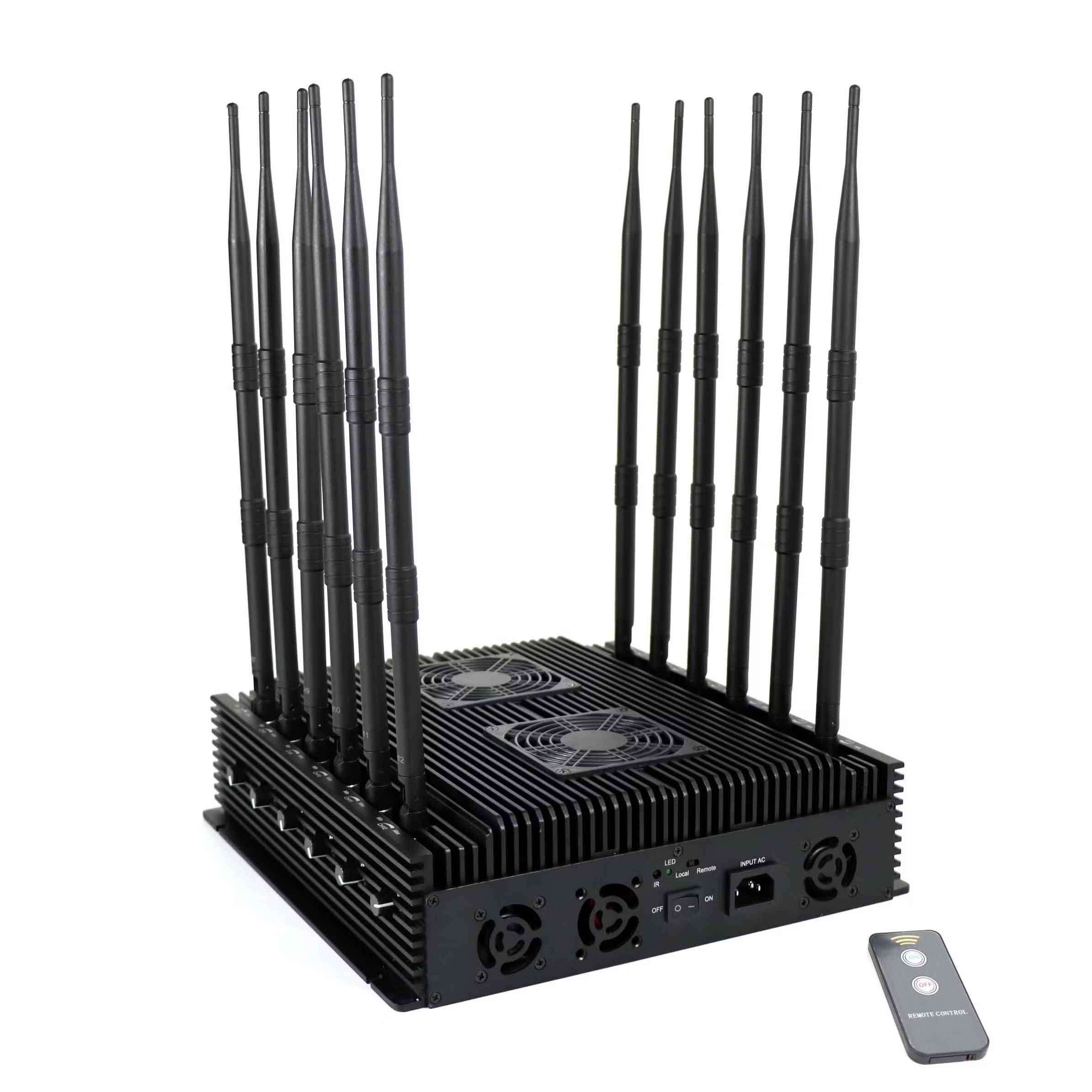 Stationary network blocker with wireless remote control