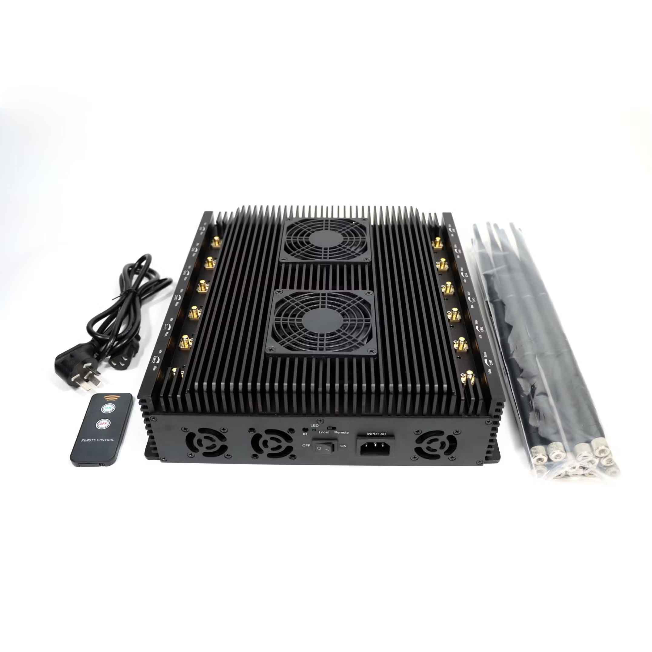5G cellphone jammer with 12 high-gain omnidirectional antennas