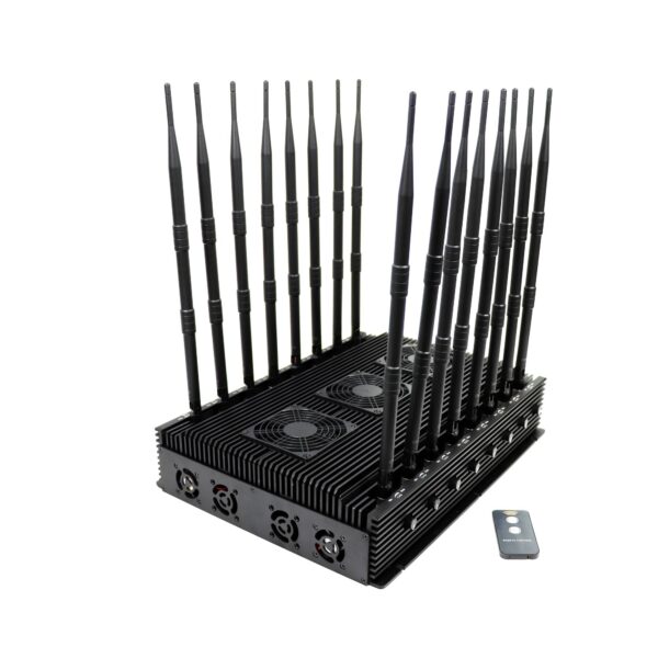 Wireless signal jammer with individual frequency power adjustment knobs