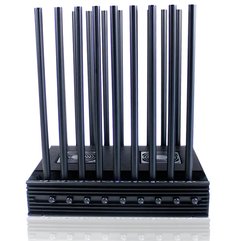 Cellular phone blocker with 18 external antennas