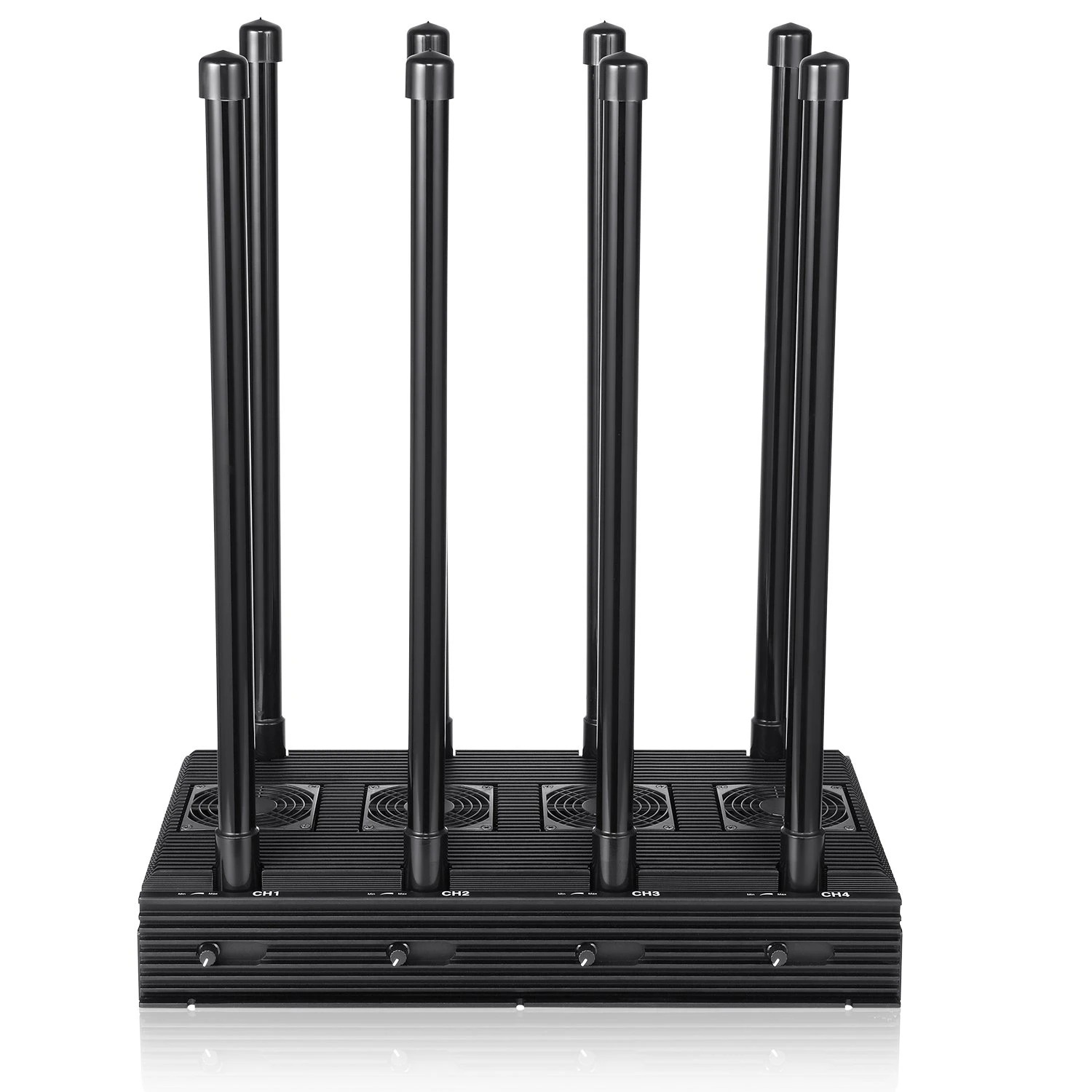 Cellular phone jammer with 8 omnidirectional antennas