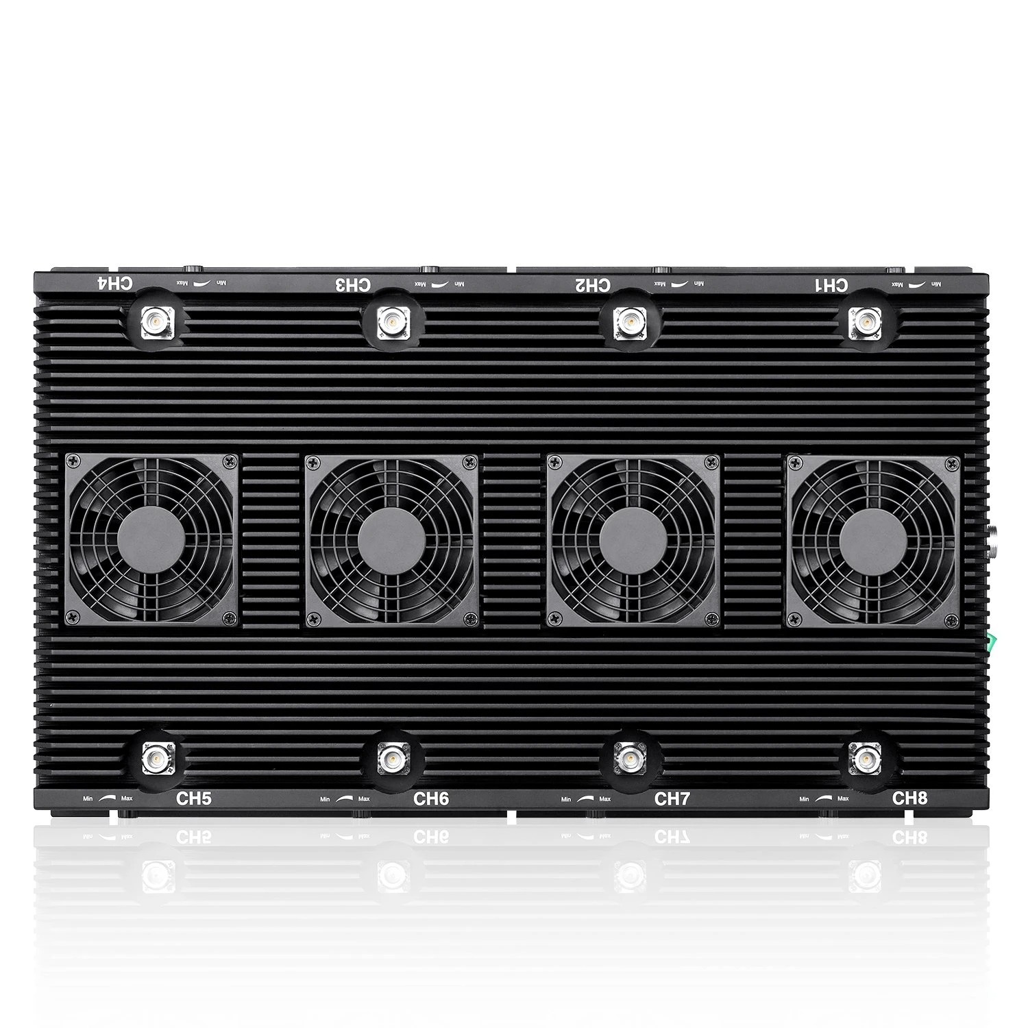 Multi-band cellular signal jammer with cooling fans