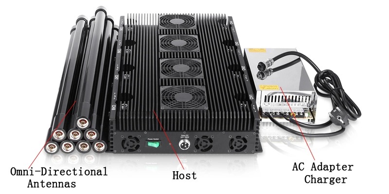 Mobile network blocker with AC power adapter