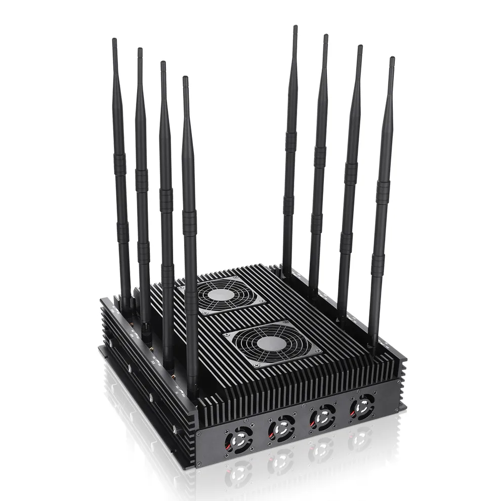 Mobile phone blocker with nine fan cooling system