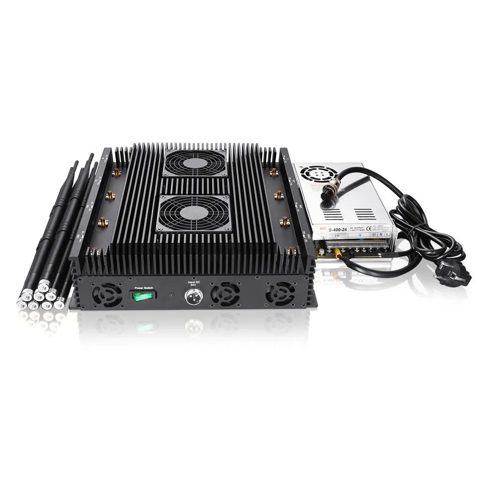 5G Internet jammer with AC110-240V to 24V built-in power adapter design