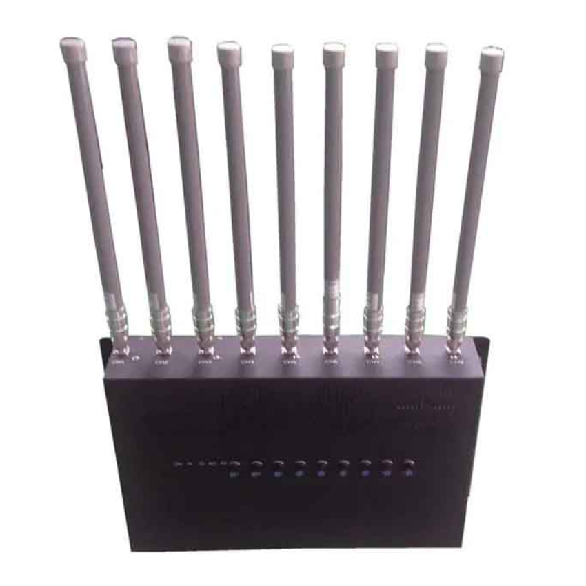 270W 9 Band network blocker with VHF UHF GSM WiFi and GPS frequency support