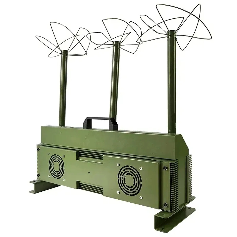 Unmanned aerial vehicle jamming device with cooling fans