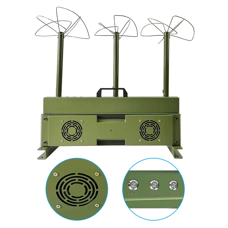 Vehicle mounted anti-drone signal jammer with durable metal case for outdoor use
