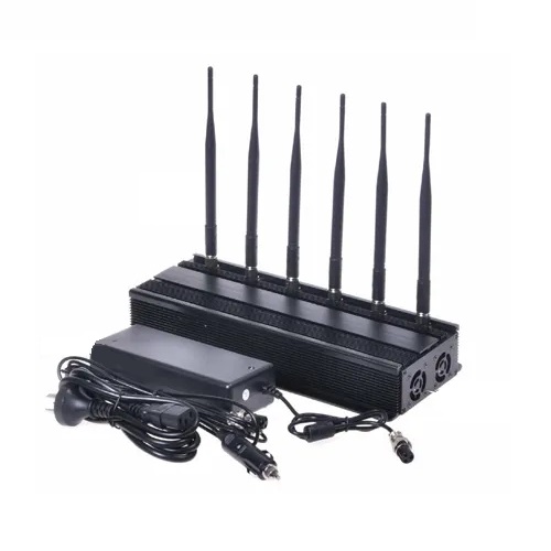 Cellular phone jammer with AC 110V 220V and DC 12V power support
