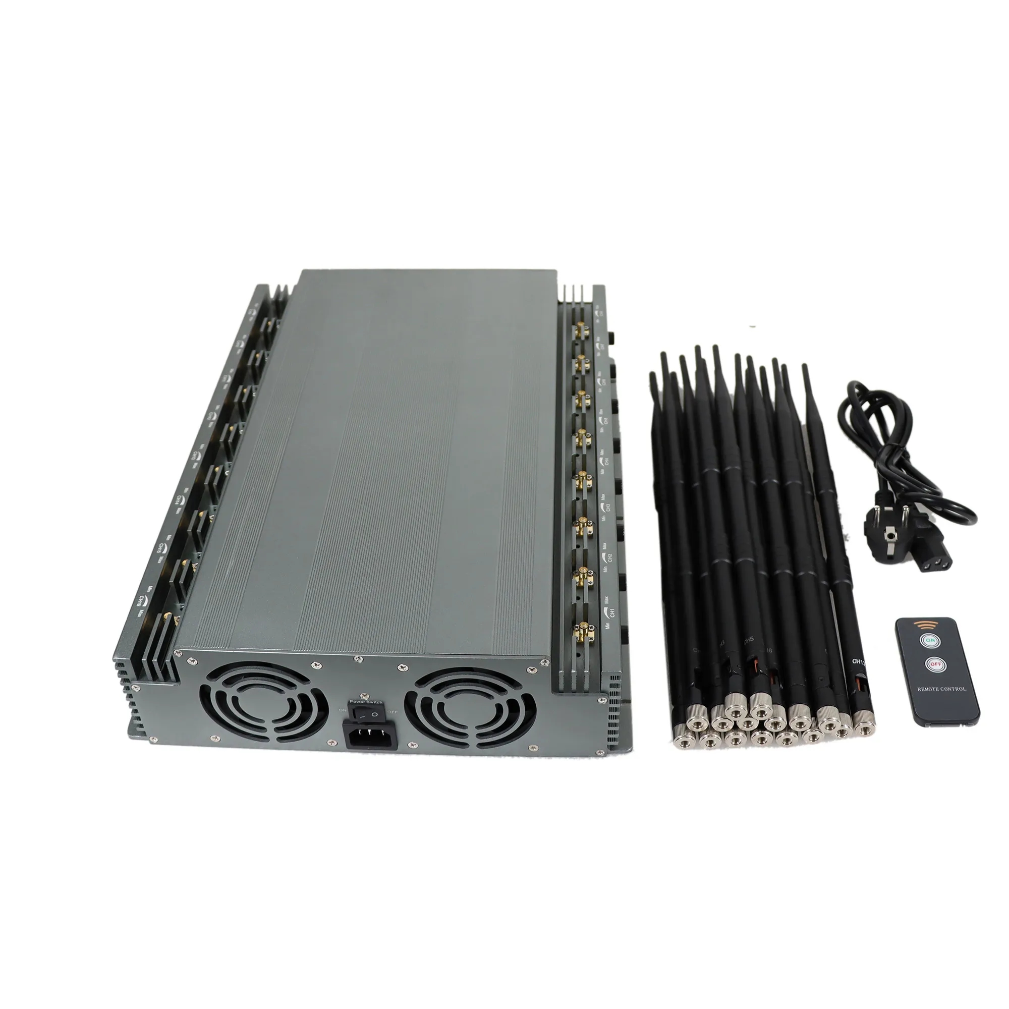 Mobile phone network scrambler powered by 220V AC supply