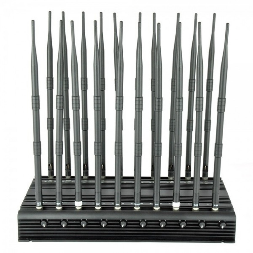 Desktop 20 bands signal blocker supporting 5G WiFi GPS UHF and VHF frequencies