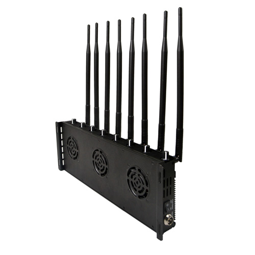 Stationary GPS blocker for car with aluminum heatsink and 3 fans
