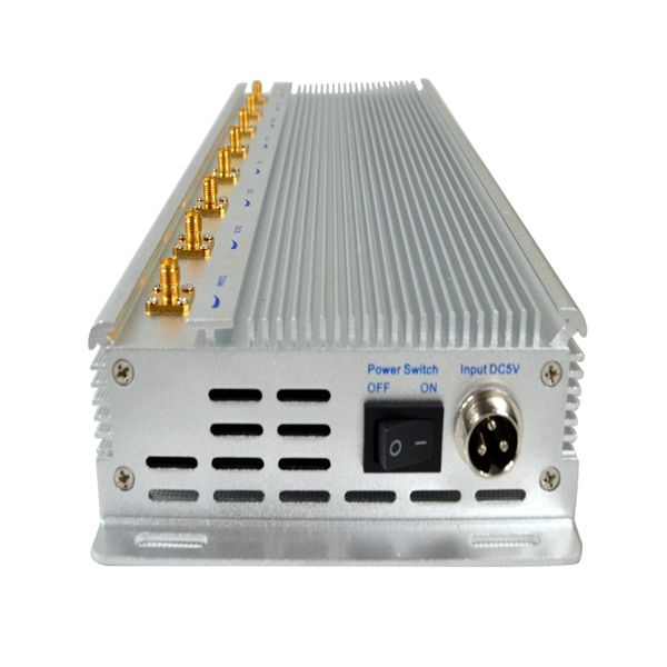 Side-switch stationary WiFi GPS 4G signal blocker supports multi-band coverage