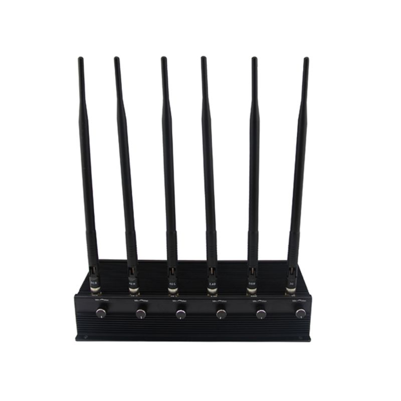Rotary knob adjustable antenna output control walkie-talkie jammer