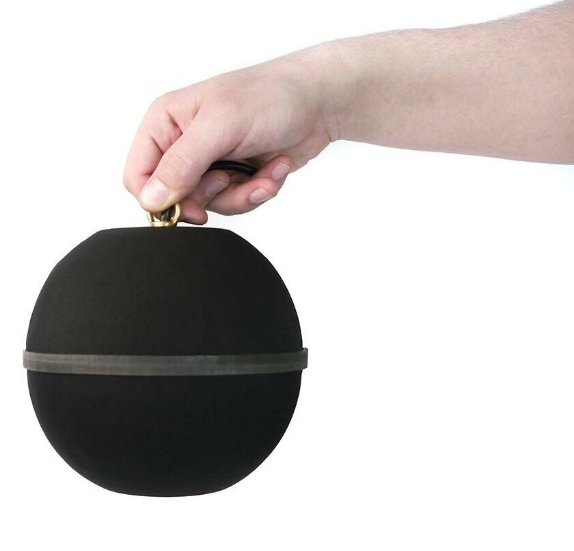 Ultrasonic audio jammer with spherical housing and wireless remote control