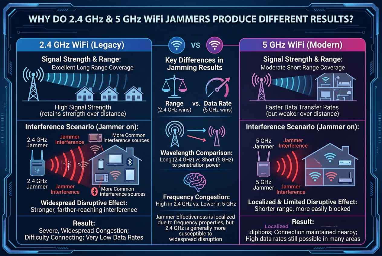 2.4 GHz vs 5 GHz WiFi Blockers: Why Frequency Makes a Difference